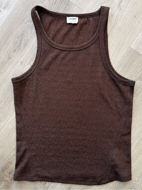 Cotton On Chocolate Brown Ribbed Tank